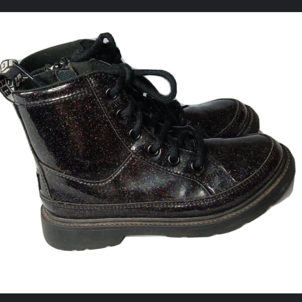 Uggs girls Black Glitter Combat Boots‎